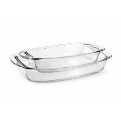 2 Oval Tempered Glass Roaster