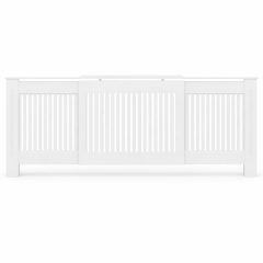 Showing the XXLarge Vertical Slated Radiator Cover White