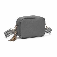 Gessy Crossbag Dark Grey with Woven Strap