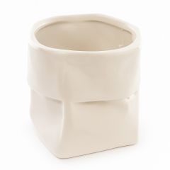 Stoney White Ceramic Planter 11cm - Online Offer Only