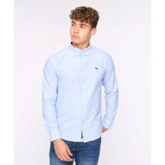 Showing the Front of Chatmen Slim Fit Oxford Shirt Blue By Bewley & Ritch