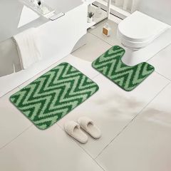 Stripe Bath Mat Green