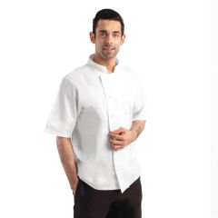 Mens Short Sleeve White Chef's Jacket