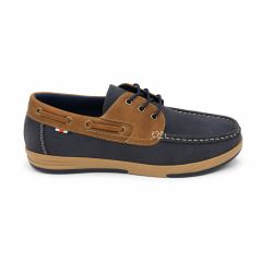 Men's Chris Navy boat shoes with lace fastening