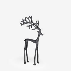 30cm Black Reindeer Decoration - Online Offer Only