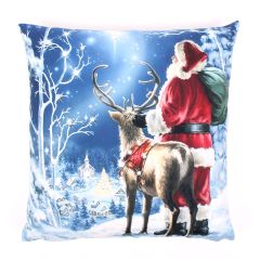 Printed Christmas Night Cushion Cover