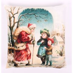 Printed Christmas Surprise Cushion Cover