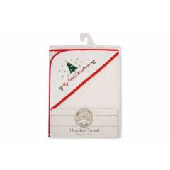 My First Christmas 100% Cotton Hooded Towel at Guineys Ireland