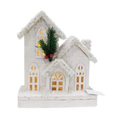 Christmas Icy White LED House at Guineys Ireland