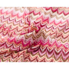 Zig Zag Parade Lace Fabric Pink - Price by the Metre - Online Offer Only