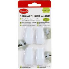 Clippasafe 4 drawer pinch guards pack with self-adhesive child safety protectors