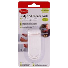 Clippasafe fridge and freezer lock child safety latch to prevent children opening appliances
