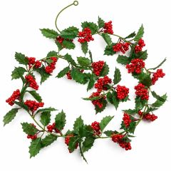 Cluster Berry Christmas Garland with Red Berries 2 Metres