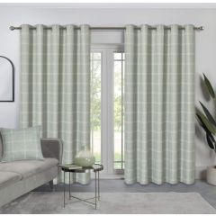 Coastal Check Readymade Eyelet Curtains Sage at Guineys Ireland