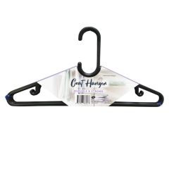 6 Pack Coat Hangers Black