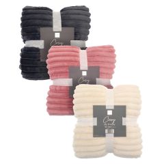 Cosy Ribbed Soft Touch Throw 150x200cm