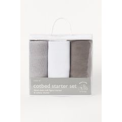 Eli & Raff Cot Bed Starter Blanket Set Grey at Guineys Ireland