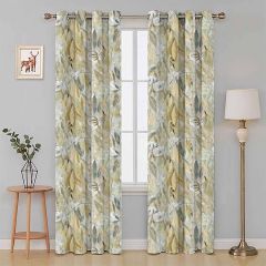 Cottonopolis Honeydew Lined Eyelet Curtains 