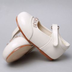 Diamond Cream Patent Shoes