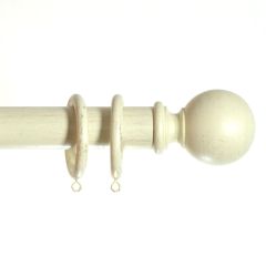 Metal Curtain Pole Cream Gold 120 - 210cm