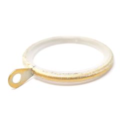 Curtain Pole Rings Cream Gold