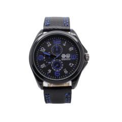 Crosshatch Watch Black & Blue Stitch