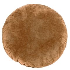 Tiseco Crystal Velvet Indian Tan Round Cushion 38cm