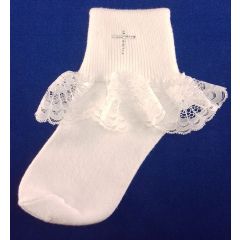 First Communion Socks Cross