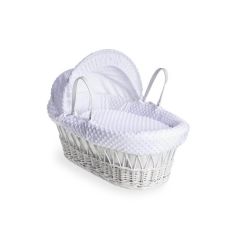 White Wicker Moses Basket White at Guineys Ireland