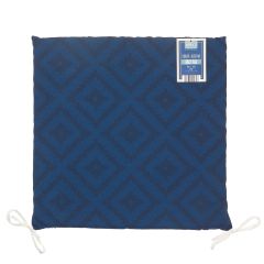 Alfresco Shower Resistant Outdoor Seat Pad Geo Blue