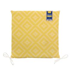 Alfresco Shower Resistant Outdoor Seat Pad Geo Ochre