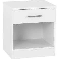 Dakota 1 Drawer Bedside in white
