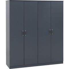 Dakota 4 Door Wardrobe - Dark Grey