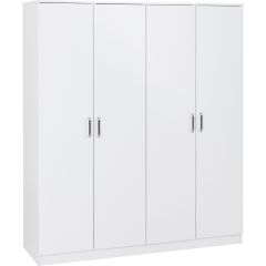 Dakota 4 Door Wardrobe with four doors and metal handles