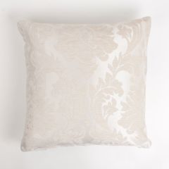 17" Damask Chenille Ivory Cushion Cover 