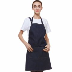 Denim Bib Apron with Pocket