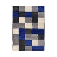 Carved Block Rug Dexter Blue by Home Republic at Guineys Ireland