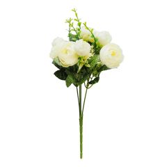 Artificial Flowers Peony Rose Ivory at Guineys Ireland