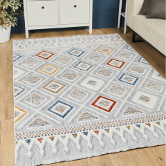Diamond Lattice Geometric Rug at Guineys Ireland