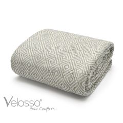 Diamond 100% Cotton Throw 90x100'' Beige at Guineys Ireland