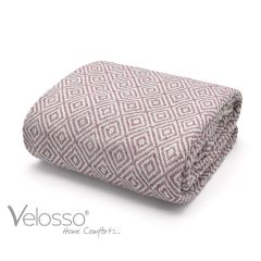 Diamond 100% Cotton Throw 70x100'' Blush at Guineys Ireland