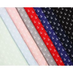 100% Cotton Fabric Ditsy Anchor  56" at Guineys Ireland