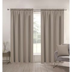Dobby Slub Biscuit Readymade Tape Top Curtains