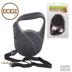 Automatic Black Dog Lead 5m