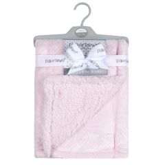 Double Layer Plush Baby Blanket Pink at Guineys Ireland