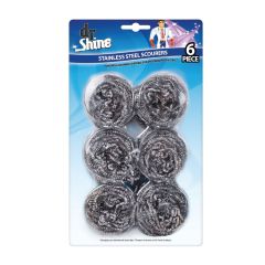 6 Pack Stainless Steel Scourers at Guineys Ireland