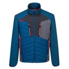 Showing the front of the Portwest Baffle Jacket Blue