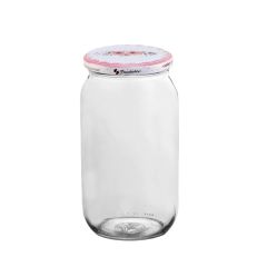 Pasabahce Flask Glass Jar with Lid 1L