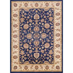 Dynasty Sultan traditional rug in navy and cream with ornate Persian-inspired floral design