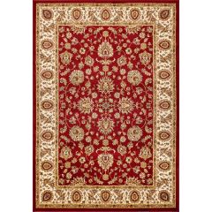 Dynasty Sultan red and cream traditional Persian style area rug with ornate floral pattern.